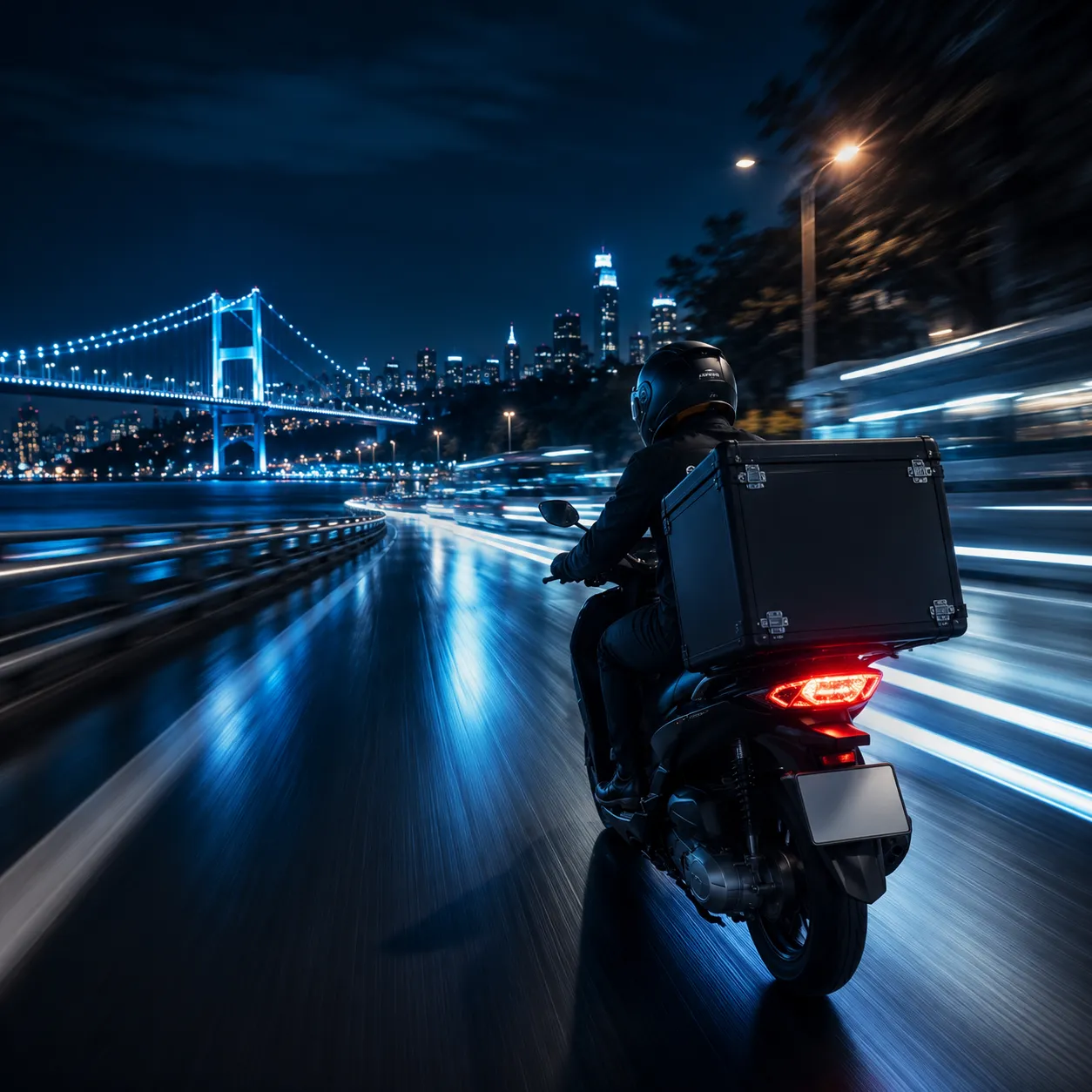 futuristik motorlu kurye